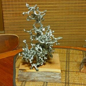 Aluminum ant hill art sculpture, man cave art, metal art 12 inches